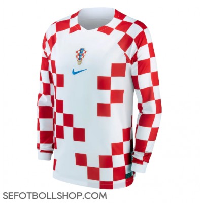 Billiga Kroatien Hemma fotbollskläder VM 2022 Långärmad